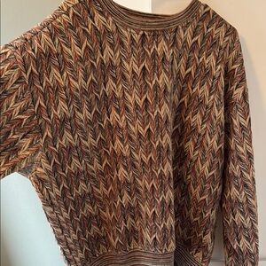Multicolor Chevron Knit Jhane Barnes vintage sweater
